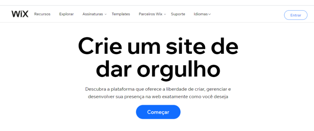 Wix - Hospedagem de Site GRÁTIS