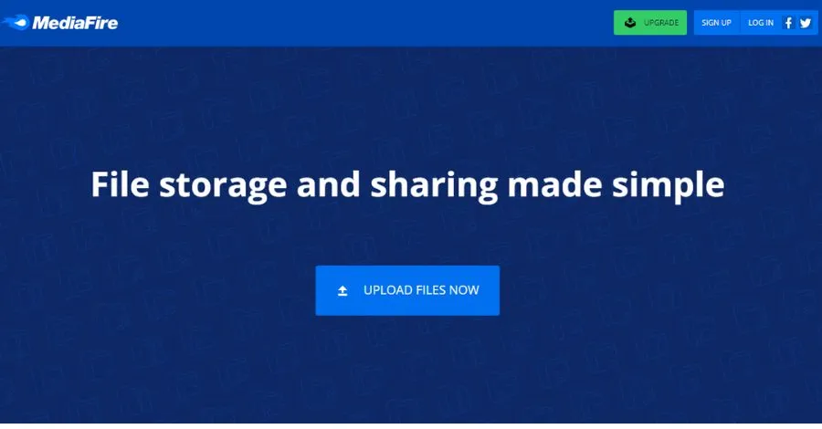 MediaFire é uma plataforma simples de compartilhamento e armazenamento de arquivos.