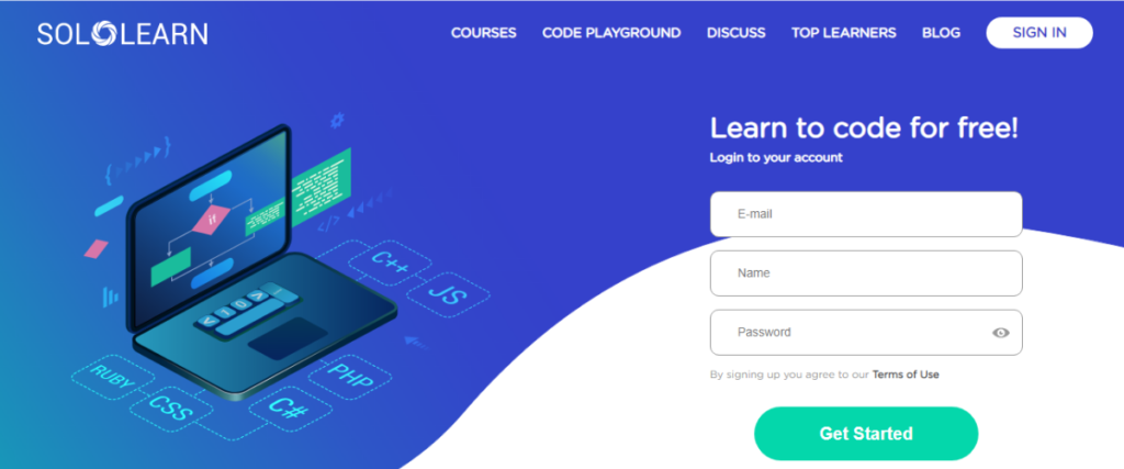 Solo Learn 1024x427 - 10 Sites Para Aprender Programação de Graça