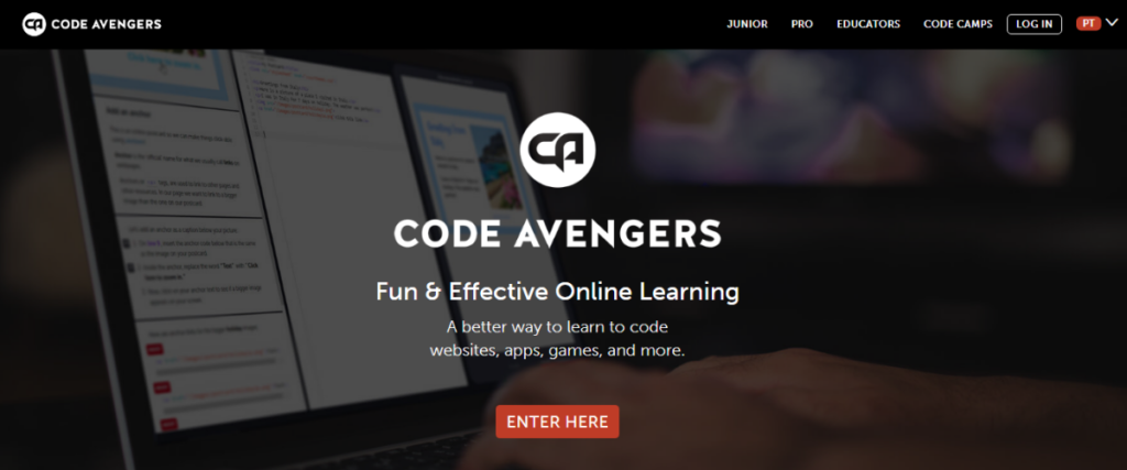 codeavengers 1024x427 - 10 Sites Para Aprender Programação de Graça