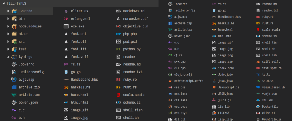 Nomo Dark Icon Theme 1024x427 - Pacotes de Ícones Para Visual Studio Code